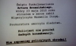  Ulotka rozdawana podczas Święta Policji